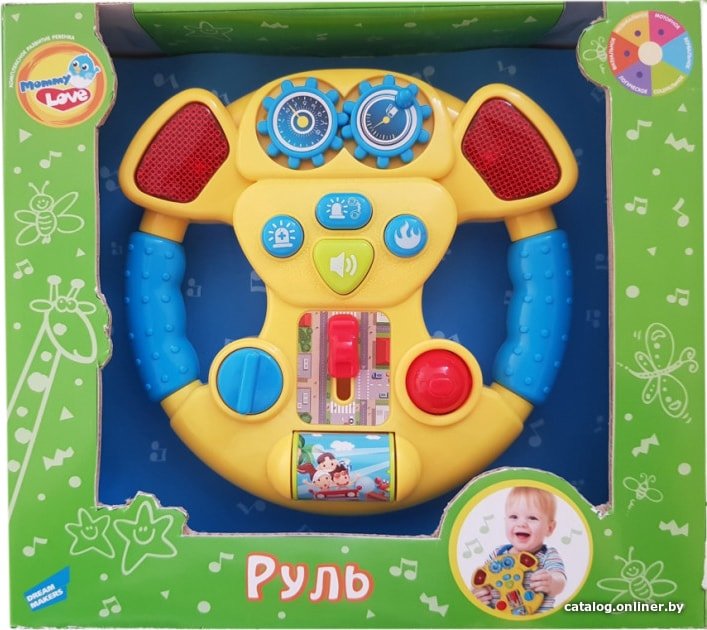 Развивающая игрушка Mommy Love Руль 60095-2 (желтый)