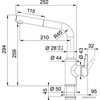 Смеситель Franke Urban 115.0595.090 (графит)