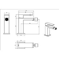 Смеситель Boheme Qubic 476-G (золотой)