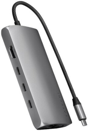 Док-станция Satechi USB-C Multiport Adapter 8K With Ethernet V3 ST-P8KEM (серый)