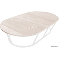 Стол M-Group Мамасан овальный 19050100 (белый без ротанга)