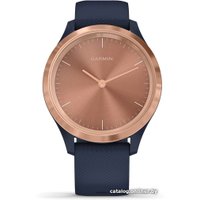 Гибридные умные часы Garmin Vivomove 3S (розовое золото/темно-синий)