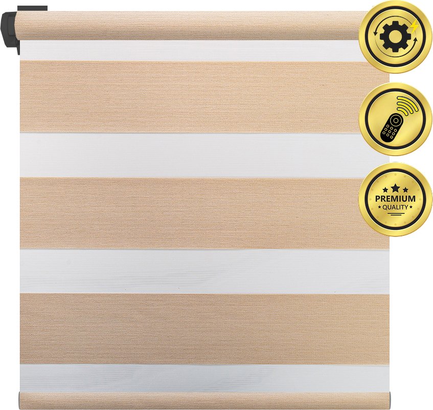 

Рулонная электроштора НеоФьюжен Юпитер 260х250 левая (бежевый, черная фурнитура)