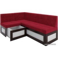 Угловой диван Мебель-АРС Нотис левый 207x82x132 (кордрой красный)