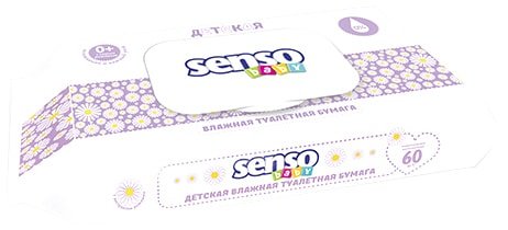 

Влажная туалетная бумага Senso Baby Baby детская 60 шт