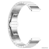 Браслет Rumi Snake металлический блочный для Huawei Band 7 (серебристый)