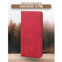 Чехол для телефона Case Book для Honor X7b (темно-красный)