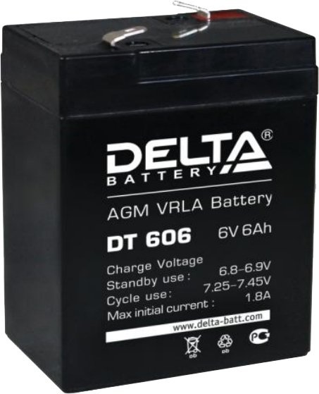 

Аккумулятор для ИБП Delta DT 606 (6В/6 А·ч)