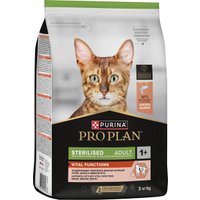 Сухой корм для кошек Pro Plan Sterilised Adult OptiSenses с лососем 3 кг