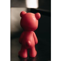Статуэтка К.РАМА Мишка кожаный Kaws & Bearbrick (малиновый)