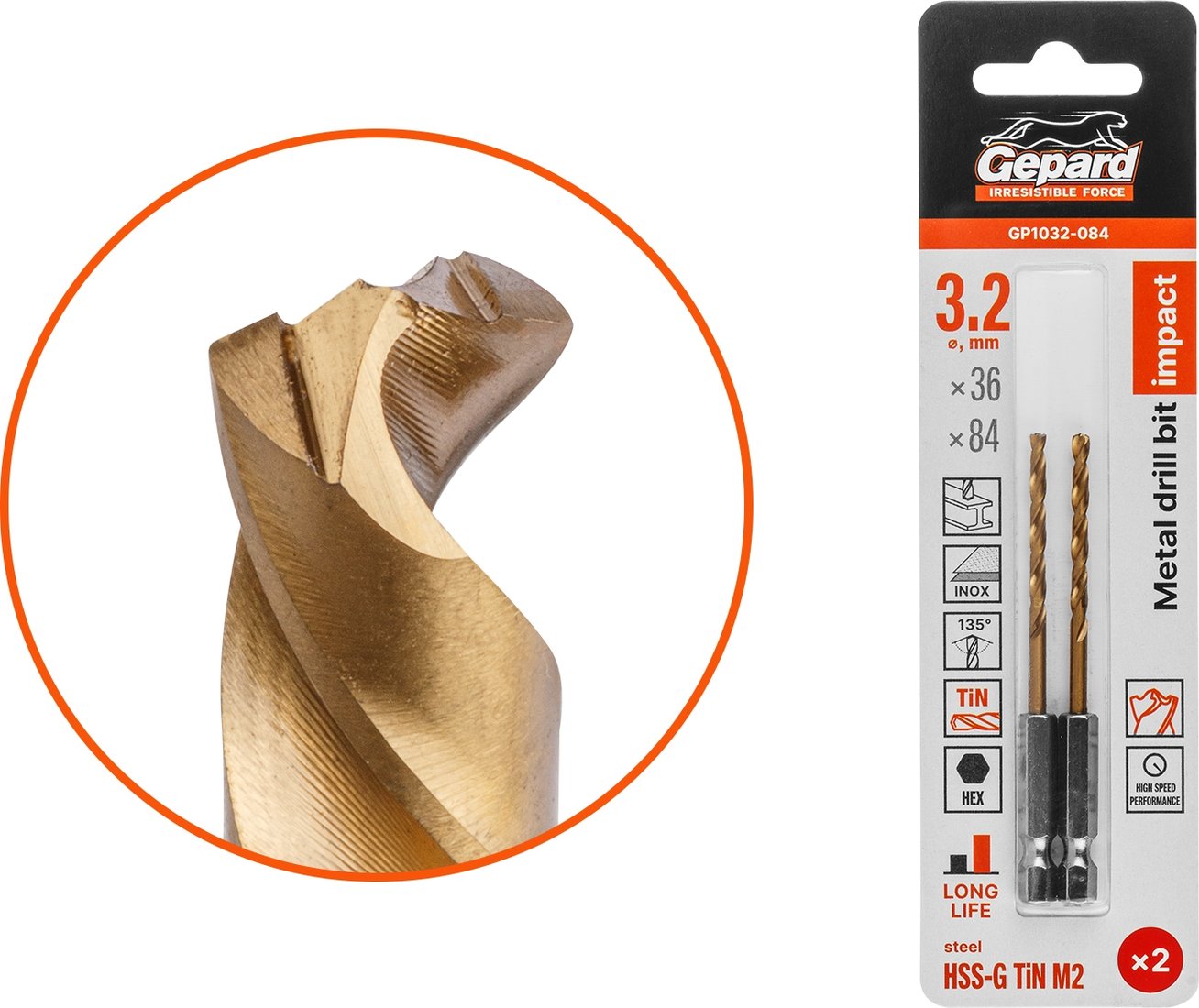 

Набор сверл Gepard GP1032-084