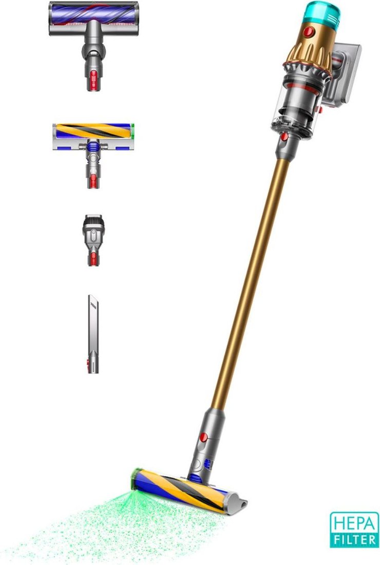 Пылесос Dyson V12 Detect Slim Absolute hepa (золотой)