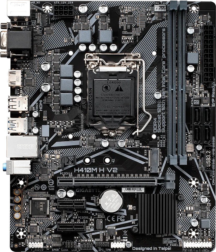 

Материнская плата Gigabyte H410M H V2 (rev. 1.9)