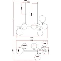 Подвесная люстра Moderli Molecule V10842-7P