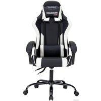 Игровое (геймерское) кресло CHAIRMAN CH41 (экокожа, черно-белый)