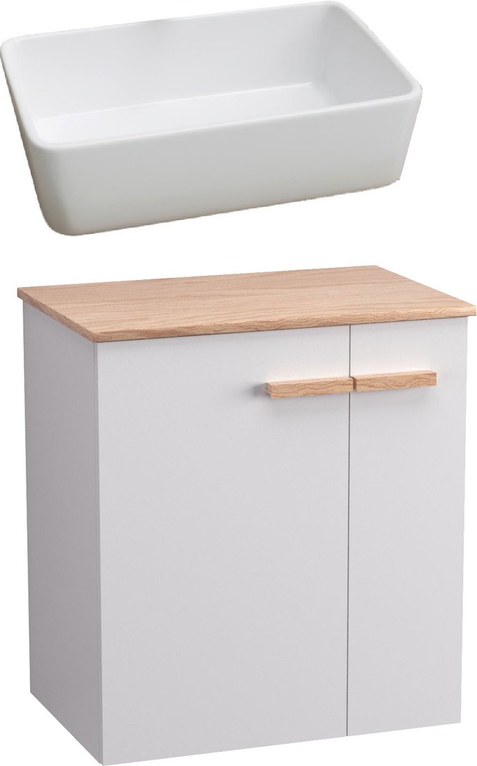 

Lauter Тумба под умывальник Adri 59 + 21674A (белый глянец)