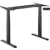 Стол для работы стоя ErgoSmart Wooden Ergo Desk Prime 1300х750х27 мм (прямой край, дуб мореный/черный) в Могилеве