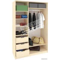 Шкаф-купе Кортекс-мебель Сенатор ШК10 Классика ДСП (белый)