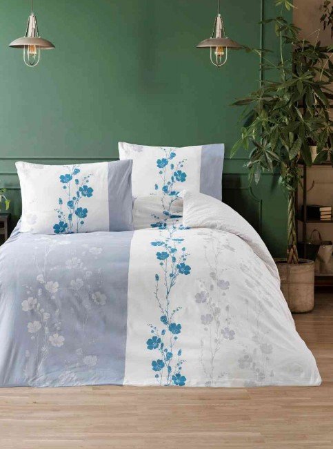 

Постельное белье Efor Ranforce Double Floral Turqouise 160x220 семейный PB2029-M