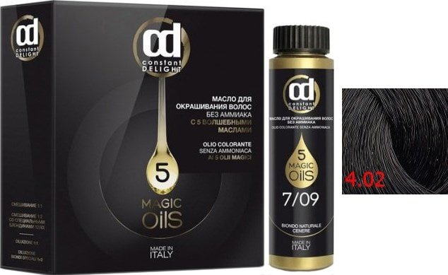 

Масло для окрашивания Constant Delight Olio-Colorante без аммиака 4.02 каштановый натуральный пепельный