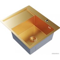 Кухонная мойка Mixline Pro 552927 (золото, с сифоном)