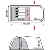 Кемпинговая палатка Totem Catawba 4 V2