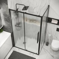 Душевой уголок Grossman Cosmo 110x100x195 120.K33.02.1110.21.02 (черный матовый/стекло шиншилла)