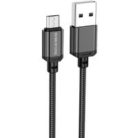 Кабель Borofone BX87 USB Type-A - microUSB (1 м, черный)