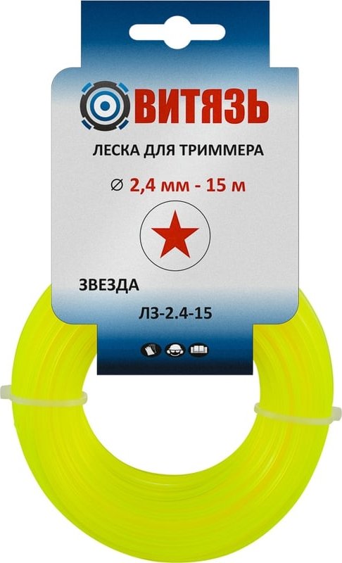 Леска для триммера Витязь ЛЗ-2.4-15