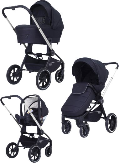 

Универсальная коляска Rant MOWbaby Zoom PU (3 в 1, silver black)