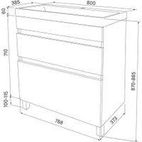  IDDIS Тумба с умывальником Zodiac ZOD8CBFi95K