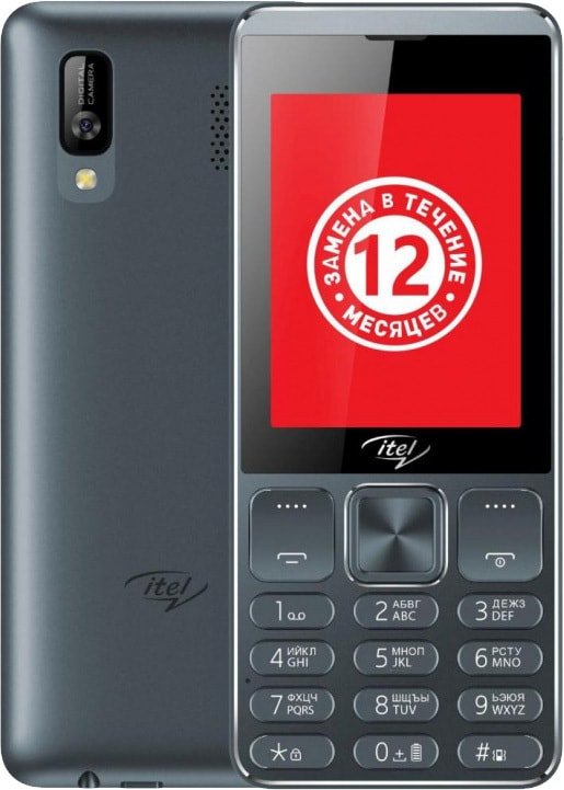 

Кнопочный телефон Itel IT6320 (серый)