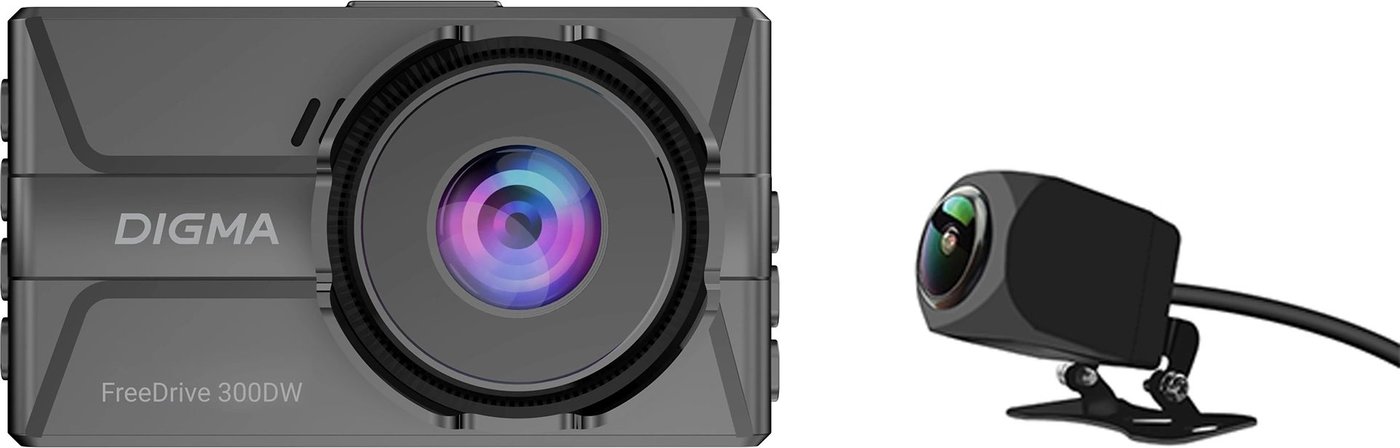 

Видеорегистратор для авто Digma FreeDrive 300DW FD300DW (черный)