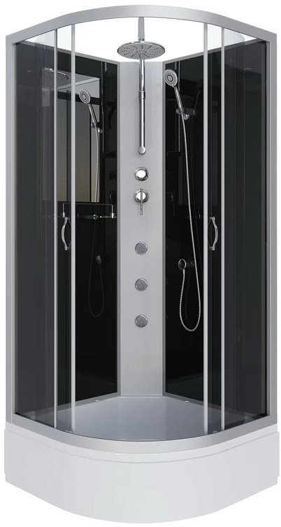 Душевая кабина Niagara NG-3502-14BKTG 100x100x210 (тонированное стекло)