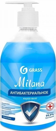 

Grass Мыло жидкое антибактериальное Milana Original флакон 500 мл