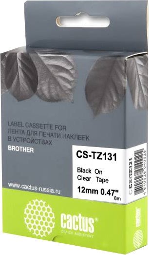

Картридж-лента для термопринтера CACTUS CS-TZ131 (аналог Brother TZ131)