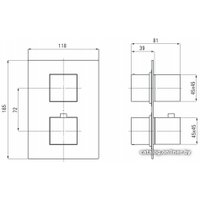 Смеситель без скрытого механизма Deante Box BXY NEAT