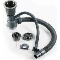 Кухонная мойка Schtoff Best Decor Silver 5550 + коландер металл K-1 BLACK + дозатор SD-1 GREY