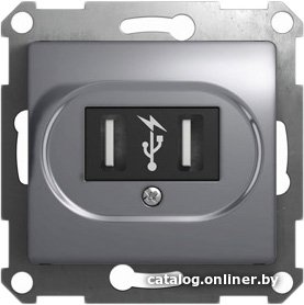 Розетка USB Schneider Electric Glossa GSL000332 (алюминий)