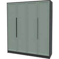 Шкаф распашной Интерлиния Концепт Тренд КТ-Ш4 (антрацит/мята)