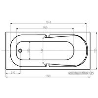 Ванна Aquatek Лея 170x75 с гидромассажем (слив справа)