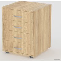 Тумба Seven Dreams SD-253 выкатная 4 ящика (дуб сонома)