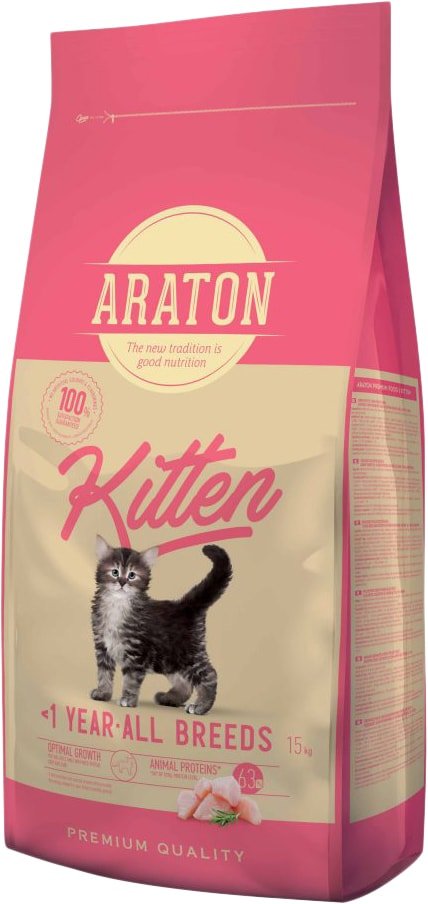 

Сухой корм для кошек Araton Kitten 15 кг