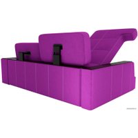 Угловой диван Лига диванов Брюссель 29389 (левый, микровельвет, фиолетовый)