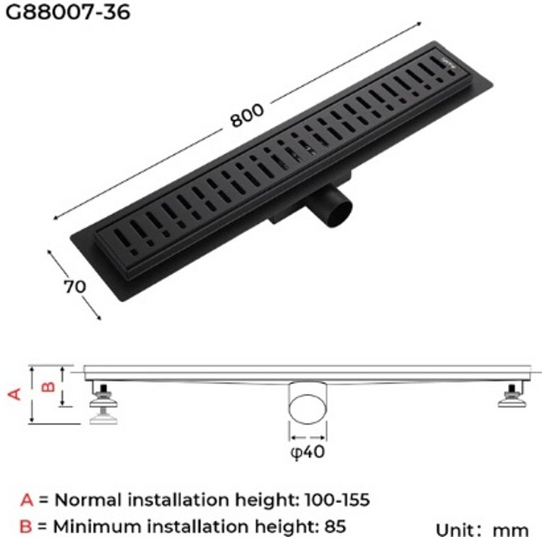 

Трап/канал Gappo G88007-36