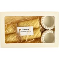 Подарочный набор Вендитио Ozarich Сувенирный с 2-мя свечами и подсвечниками Г5 (белый)