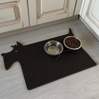 Коврик под миску Alicosta ЭВА 600x400 собака (соты/коричневый)