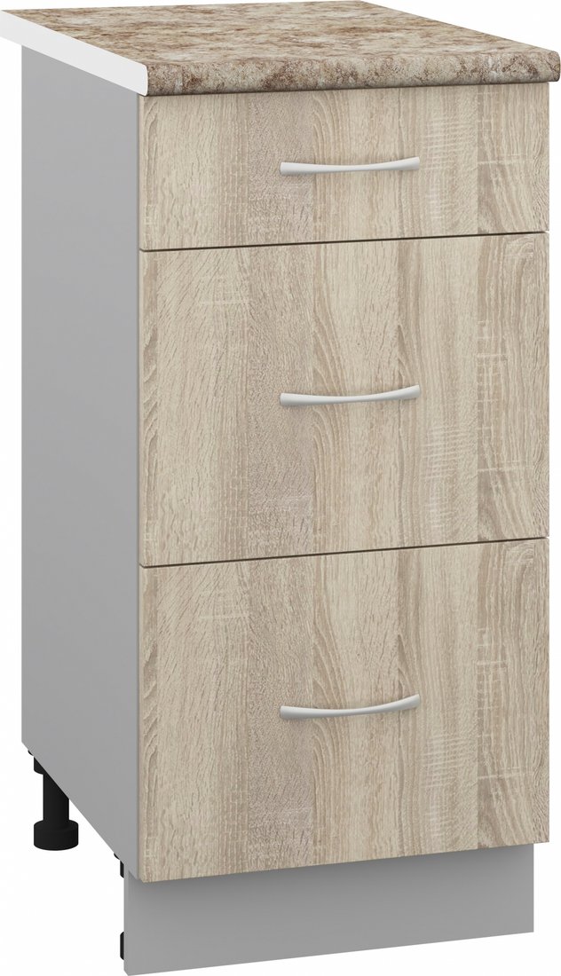 

Шкаф напольный Кортекс-мебель Корнелия Лира НШ40р3ш (дуб сонома/мадрид)