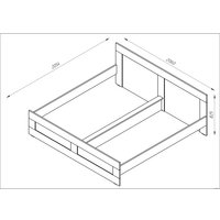 Кровать Mio Tesoro Сириус 200x200 2.02.04.220.3 (дуб сонома)