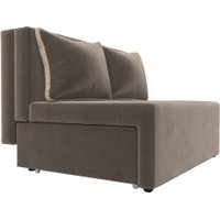 Диван Лига диванов Лагуна (велюр коричневый/кант велюр бежевый)